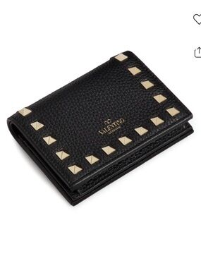 Valentino Garavani small leather Rock stud wallet